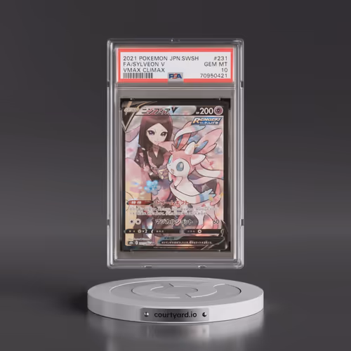 2021 Pokémon Sword & Shield Vmax Climax #231 Sylveon V - Holo Full Art (PSA 10 GEM MINT)