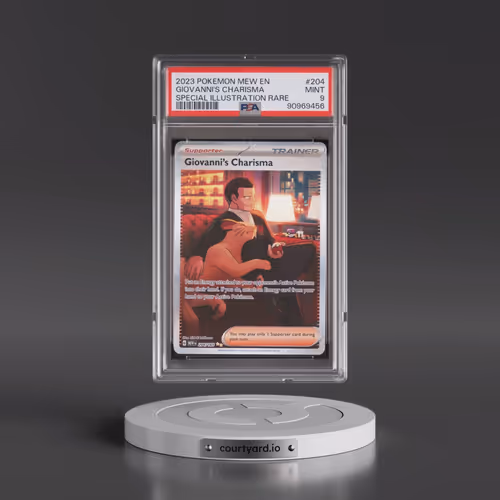 2023 Pokémon Mew EN-151 #204 Giovanni's Charisma - Special Illustration Rare (PSA 9 MINT)