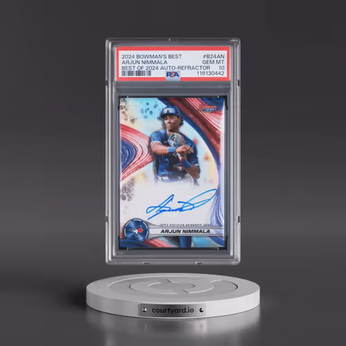 2024 Bowman's Best Best of 2024 Autographs #B24AN Arjun Nimmala - Refractor (PSA 10 GEM MINT)