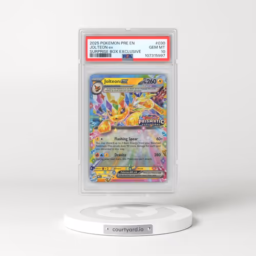 2025 Pokémon Pre EN-Prismatic Evolutions #030 Jolteon EX - Holo Surprise Box Exclusive (PSA 10 GEM M