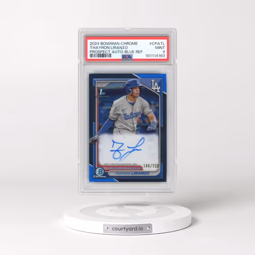 2024 Bowman Chrome Prospect Autographs #CPATL Thayron Liranzo - Blue Refractor (PSA 9 MINT)
