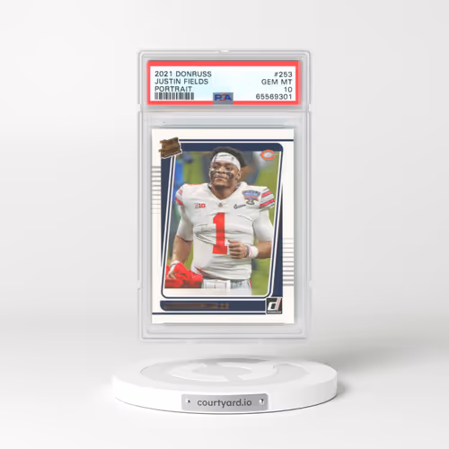 2021 Panini Donruss #253 Justin Fields - Portrait (PSA 10 GEM MINT)