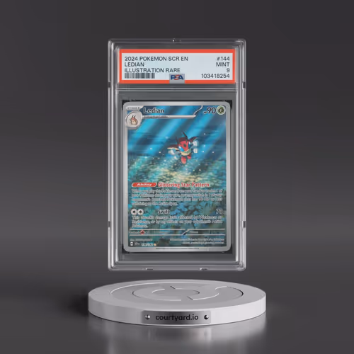 2024 Pokémon Scr EN-Stellar Crown #144 Ledian - Illustration Rare (PSA 9 MINT)