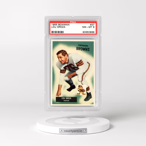1955 Bowman #37 Lou Groza (PSA 8 NM-MT)