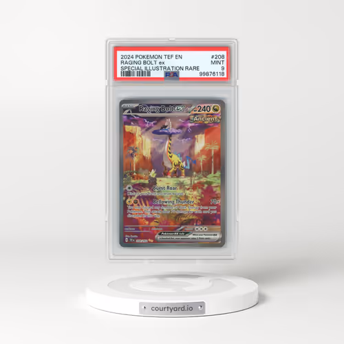 2024 Pokémon Tef EN-Temporal Forces #208 Raging Bolt EX - Holo Special Illustration Rare (PSA 9 MINT)