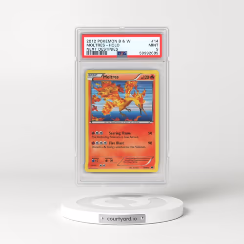 2012 Pokémon Black & White Next Destinies #14 Moltres - Holo (PSA 9 MINT)