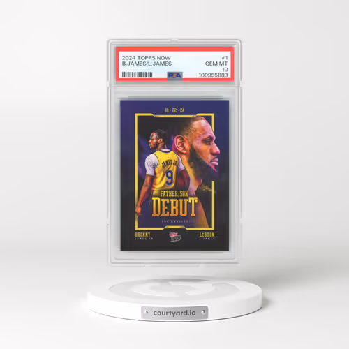 2024 Topps Now #1 Bronny James/LeBron James (PSA 10 GEM MINT)