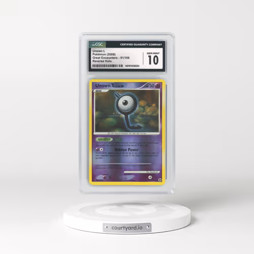 2008 Great Encounters #91 Unown L - Holo (CGC 10 GEM MINT)