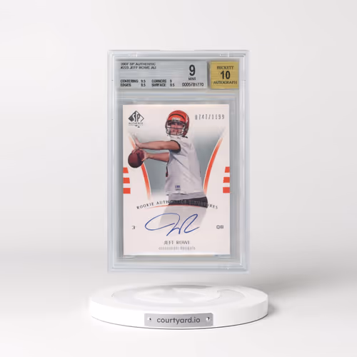 2007 SP Authentic #223 Jeff Rowe AU RC (BGS 9 MINT)
