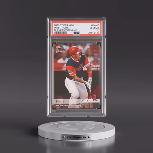 2018 Topps Now Players Weekend #PW05 Mike Trout (PSA 10 GEM MINT)