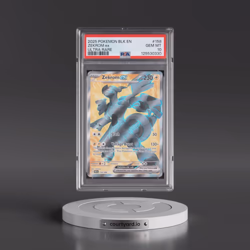 2025 Pokémon Blk EN-Black Bolt #158 Zekrom EX - Holo Ultra Rare (PSA 10 GEM MINT)