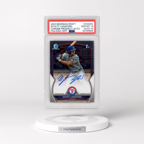 2023 Bowman Draft Chrome Prospect Autograph #CDAWL Wyatt Langford (PSA 10 GEM MINT)