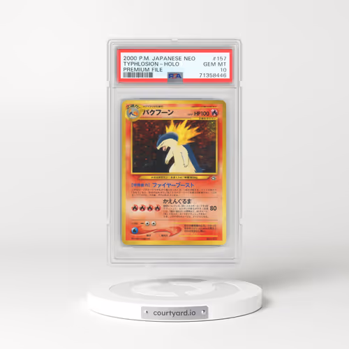 2000 Pokémon Neo #157 Typhlosion - Holo Premium File (PSA 10 GEM MINT)