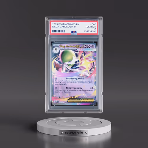 2025 Pokémon Meg EN-Mega Evolution #060 Mega Gardevoir EX - Holo (PSA 10 GEM MINT)