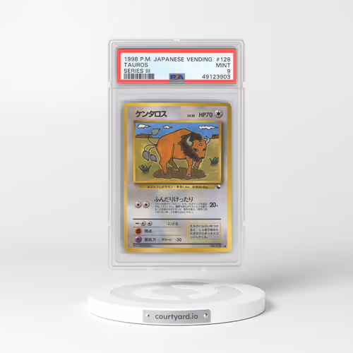 1998 Japanese Vending Series 3 #128 Tauros (PSA 9 MINT)