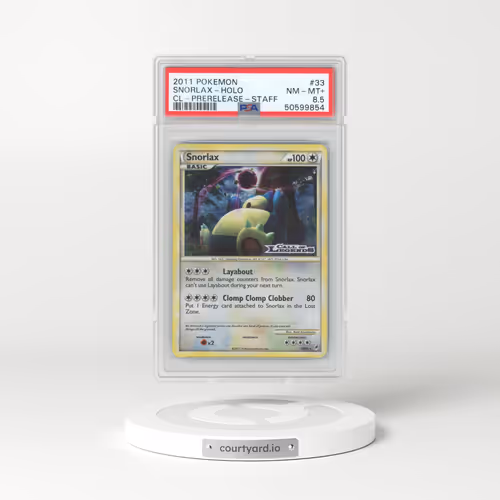 2011 Pokémon Call of Legends #33 Snorlax - Holo Prerelease-Staff (PSA 8.5 NM-MT+)