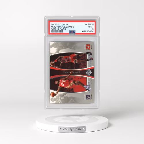 2005 Upper Deck MJ/LJ Bonus Pack #LJMJ9 LeBron James/Michael Jordan (PSA 9 MINT)