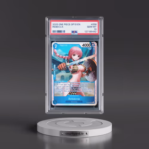 2025 One Piece OP10-Royal Blood #058 Rebecca (PSA 10 GEM MINT)