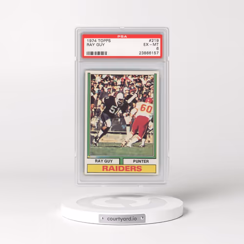 1974 Topps #219 Ray Guy (PSA 6 EX-MT)