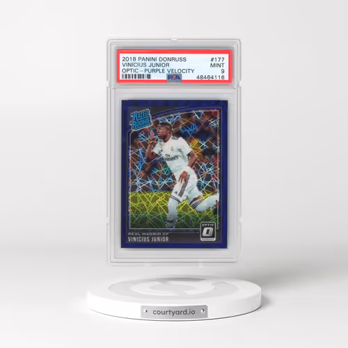 2018 Panini Donruss #177 Vinicius Junior - Optic-Purple Velocity (PSA 9 MINT)
