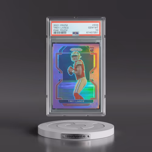 2021 Panini Prizm #333 Trey Lance - Pink Prizm (PSA 10 GEM MINT)