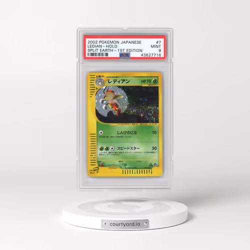 2002 Pokémon Split Earth #007 Ledian - 1st Edition Holo (PSA 9 MINT)