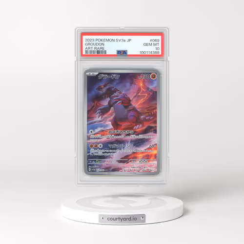 2023 Pokémon Sv3a-Raging Surf #069 Groudon - Art Rare (PSA 10 GEM MINT)