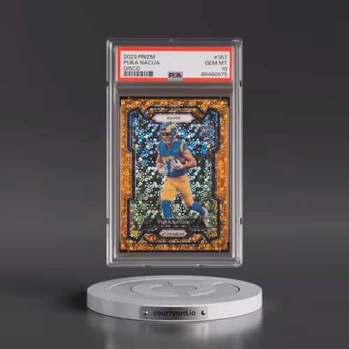 2023 Panini Prizm #357 Puka Nacua - Disco Prizm (PSA 10 GEM MINT)