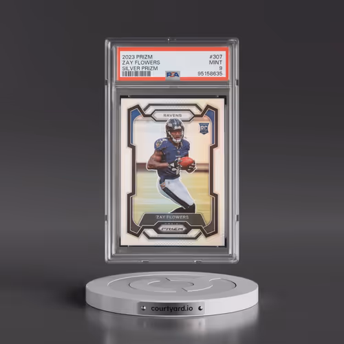 2023 Panini Prizm #307 Zay Flowers - Silver Prizm (PSA 9 MINT)