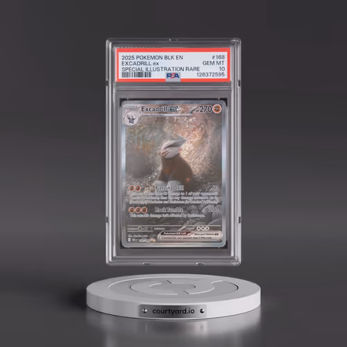 2025 Pokémon Blk EN-Black Bolt #168 Excadrill EX - Holo Special Illustration Rare (PSA 10 GEM MINT)