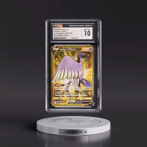 2022 Brilliant Stars #181/172 Galarian Articuno V - Holo Secret (CGC 10 GEM MINT)