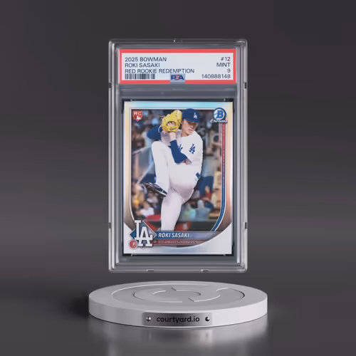 2025 Bowman #12 Roki Sasaki - Red Rookie Redemption (PSA 9 MINT)