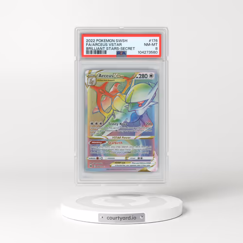 2022 Pokémon Sword & Shield Brilliant Stars #176 Arceus Vstar - Full Art Secret (PSA 8 NM-MT)