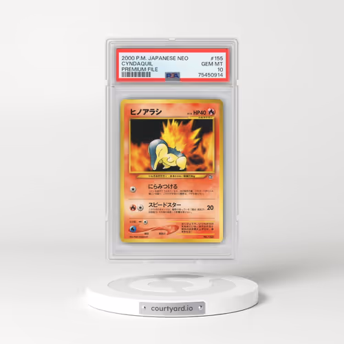 2000 Pokémon Neo #155 Cyndaquil - Premium File (PSA 10 GEM MINT)