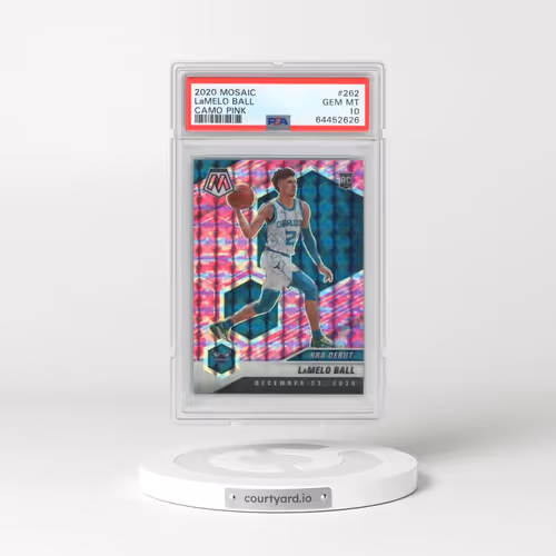 2020 Panini Mosaic #262 LaMelo Ball - Camo Pink (PSA 10 GEM MINT)