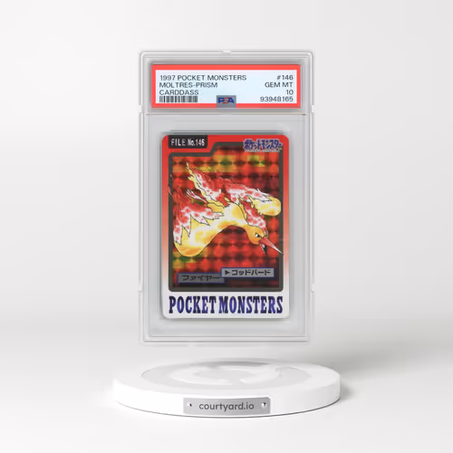 1997 Pocket Monsters Carddass #146 Moltres-Prism (PSA 10 GEM MINT)