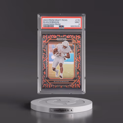 2023 Panini Prizm Draft Picks #115 Bijan Robinson - Snakeskin Prizm (PSA 9 MINT)