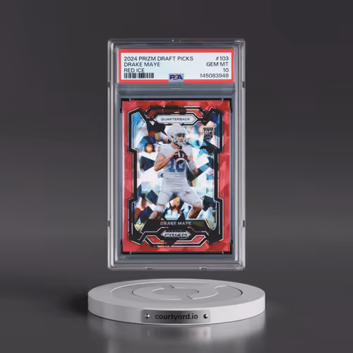 2024 Panini Prizm Draft Picks #103 Drake Maye - Red Ice (PSA 10 GEM MINT)