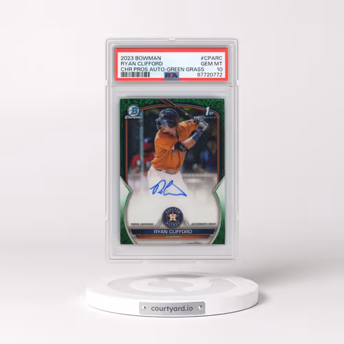 2023 Bowman Chrome Prospect Autographs #CPARC Ryan Clifford - Green Grass Refractor (PSA 10 GEM MINT