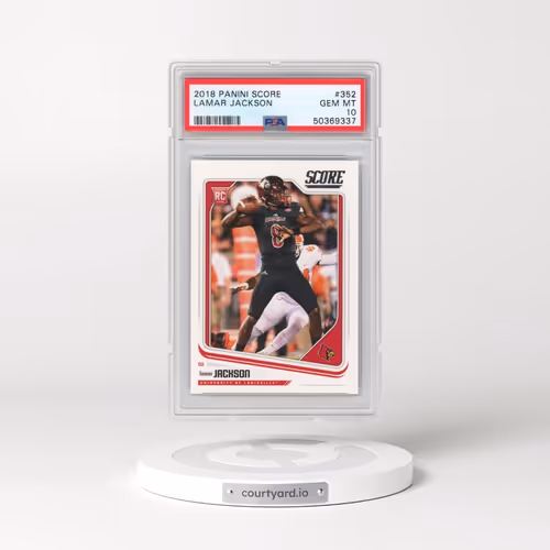 2018 Panini Score #352 Lamar Jackson (PSA 10 GEM MINT)