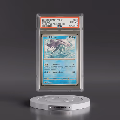2025 Pokémon Pre EN-Prismatic Evolutions #024 Suicune - Reverse Holo Poke Ball (PSA 10 GEM MINT)
