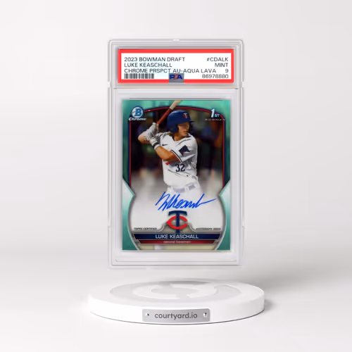 2023 Bowman Draft Chrome Prospect Autograph #CDALK Luke Keaschall - Aqua Lava (PSA 9 MINT)