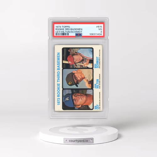 1973 Topps #615 Rookie 3rd Basemen - Ron Cey/John Hilton/Mike Schmidt (PSA 3 VG)