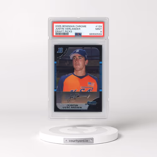 2005 Bowman Chrome Draft Picks #129 Justin Verlander (PSA 9 MINT)