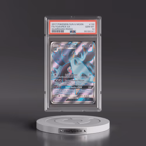 2017 Pokémon Sun & Moon Guardians Rising #136 Toxapex GX - Holo Full Art (PSA 10 GEM MINT)