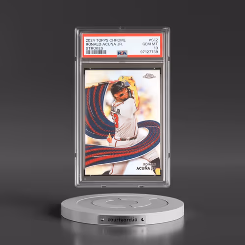 2024 Topps Chrome Strokes #S12 Ronald Acuna Jr. (PSA 10 GEM MINT)