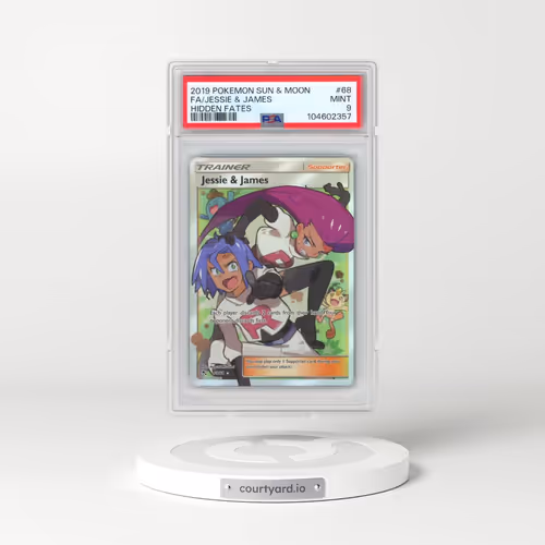 2019 Pokémon Sun & Moon Hidden Fates #68 Jessie & James - Full Art (PSA 9 MINT)