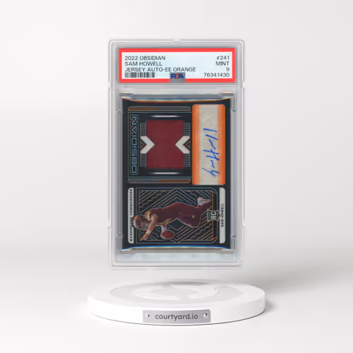 2022 Panini Obsidian #241 Sam Howell - Jersey Autograph-Electric Etch Orange (PSA 9 MINT)