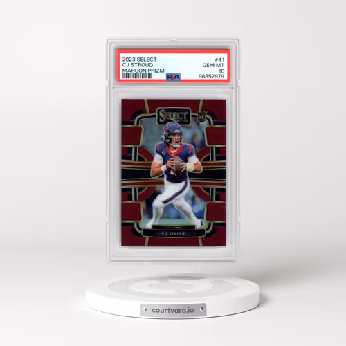 2023 Panini Select #41 CJ Stroud - Maroon Prizm (PSA 10 GEM MINT)