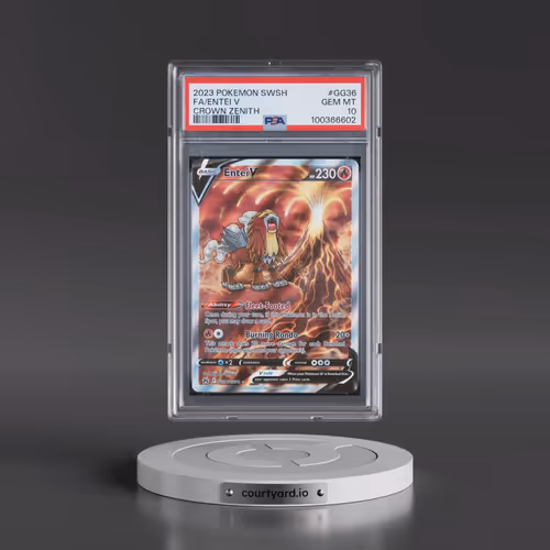 2023 Pokémon Sword and Shield Crown Zenith #GG36 Entei V - Holo Full Art (PSA 10 GEM MINT)